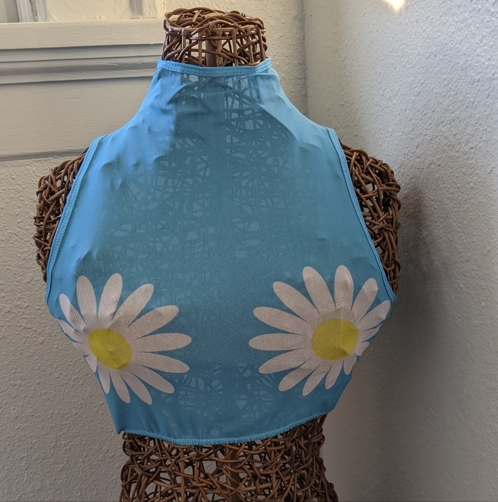 Leg Avenue Daisy Semi-Sheer Crop Top